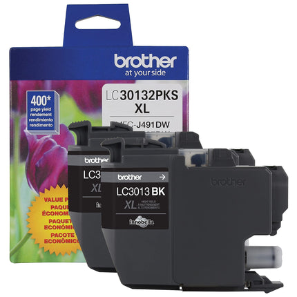 BROTHER Genuine LC30132PKS 2-Pack High Yield Black