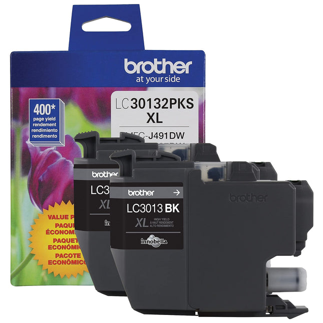 BROTHER Genuine LC30132PKS 2-Pack High Yield Black