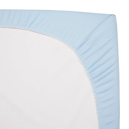 American Baby Company Lot de 2 draps-housses en jersey de coton 100 % naturel pour parc de jeux Pack N Play, bleus, doux et respirants, pour garçons et filles