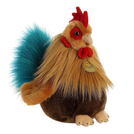 Aurora® Realistic Miyoni® Rooster Stuffed Animal - Lifelike Detail - Cherished Companionship - Brown 9 Inches