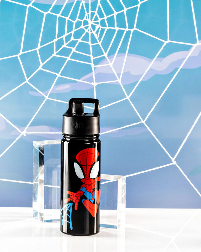 Simple Modern Spiderman Kids Water Bottle with Straw Lid | Marvel Insulated Stainless Steel Reusable Tumbler Gifts for School, Toddlers, Boys | Summit Collection | 18oz, Spidey Kid