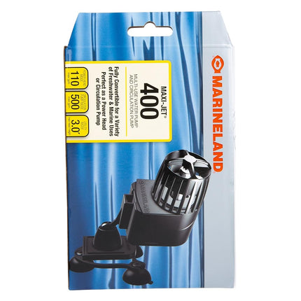 MarineLand Maxi-Jet 400, Multi-Use Water Pump and Power Head, Fully Convertible, Black (ML90509)