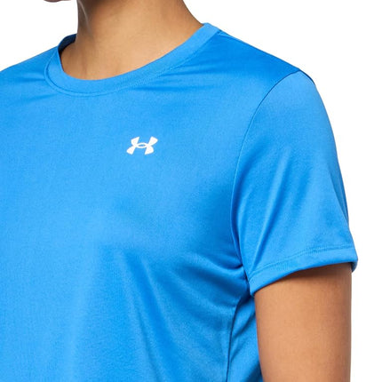 Under Armour Women's Tech Short Sleeve Crew, (402) Blue Atlantis / / White, S