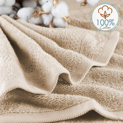 Hearth & Harbor 100% Ring Spun Cotton Washcloths 12 Pack - Washcloth for body and face, High Absorbent and Soft 33x33 cm Body Wash Cloth, Quick Dry - Black Washcloths