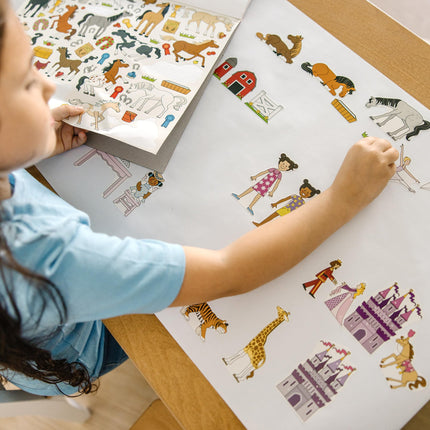 Paquete de cuaderno de pegatinas/libros para colorear para niñas de Melissa & Doug