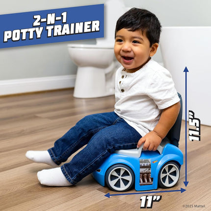 Hot Wheels - Blue Race Car Potty Training Toilet - Includes Detachable Toddler Toilet Seat and Potty for Kids, Ages 12 Months and Up