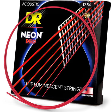 DR Strings Hi-Def Neon Multi-Color Acoustic - Lite