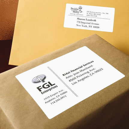Avery Shipping Address Labels, Inkjet Printers, 100 Labels,3-1/2 x 5, Permanent Adhesive,White, 5 Packs (8168)