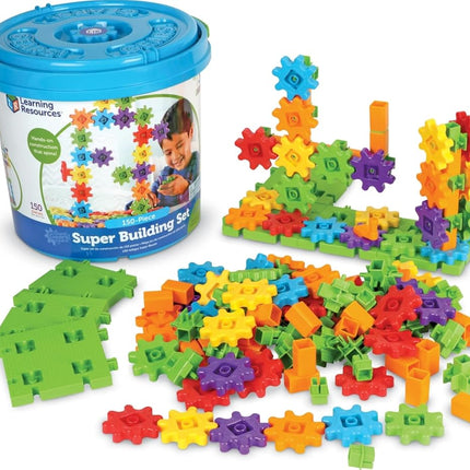 Learning Resources Gears! Gears! Gears! Super Building Set, Gears & Construction Toy, STEM Toys, Gears for Kids
