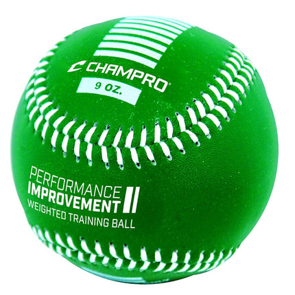 CHAMPRO Basic Weighted Training Baseball (Red/Maroon/Green, 9-Inch)