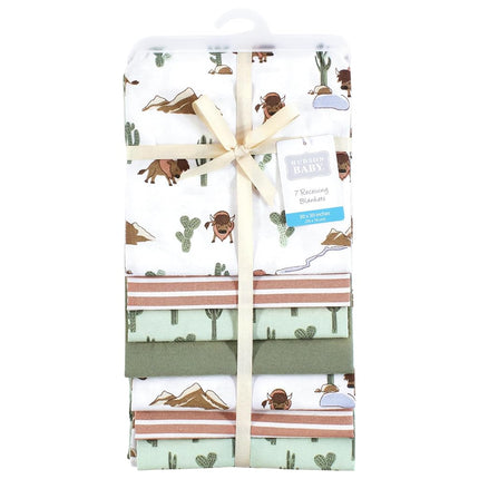 Hudson Baby Unisex Baby Cotton Flannel Receiving Blankets 7-Pack Bundle, Wilderness, One Size