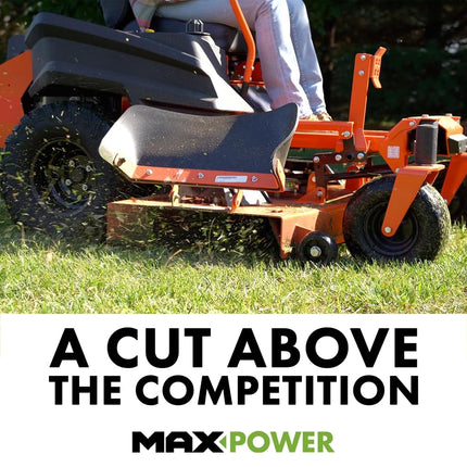 MaxPower 561812XB Set of 3, 3-N-1 Commercial Mulching Blades for 48 in. Cut John Deere Mowers, Replaces OEM no. GX21784, GX21786, Black