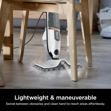 Serpillière vapeur Shark SteamSpot avec technologie Steam Blaster, 3 modes de vapeur, 2 patins lavables, réservoir d'eau amovible XL, légère, nettoyeur vapeur pour sols durs scellés, bois franc, carrelage, stratifié, S2001