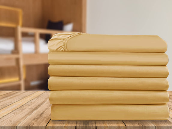 Elegant Comfort 6-Pack Fitted Bottom Sheets 1500 T