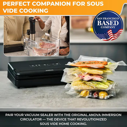 Anova Culinary Precision Vacuum Sealer Pro, Includes 1 Bag Roll, For Sous Vide and Food Storage, black, medium