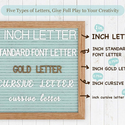 Blue Felt Letter Board 10x10 Inch, Pre Cut & Sorted 725 Letters, First Day of School Board, Changeable Letter Boards Message Board, Classroom Decor Farmhouse Wall Decor Sign Board, Message Sign