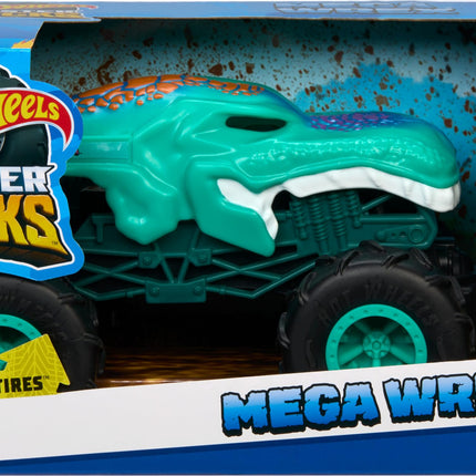 Hot Wheels Monster Trucks 1:24 Scale RC Remote Controlled Mega Wrex Toy with All-Terrain Tyres