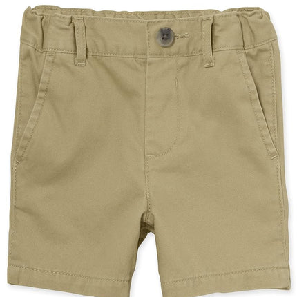 The Children's Place Baby Boys Stretch Chino Shorts, Flax Single, 4T