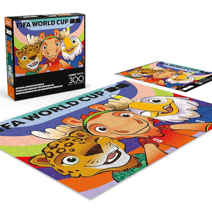 FIFA - Mascots - 300 Large Piece Jigsaw Puzzle from Buffalo Games - Colorful Puzzles for Adults – Precision-Cut Pieces, Beautiful Artwork, and Hours of Fun