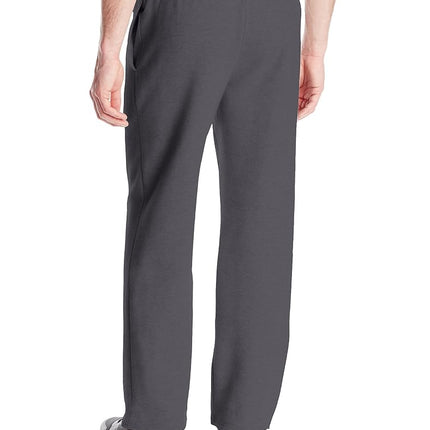 Fruit of the Loom Men's Pocketed Open-Bottom Sweatpants, Charcoal Heather, Small