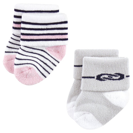 Luvable Friends Baby, Sailboat 12-Pack, Unisex Newborn Terry Socks, 6-12 Months, (Pack of 12)