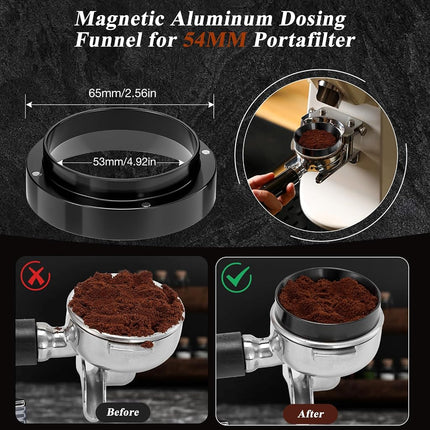 7 PCS Espresso Accessories Kit 54mm Espresso Tamper Coffee WDT Tool