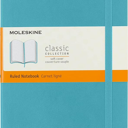 Moleskine Classic Soft Cover Ruled Notebook, Reef 
