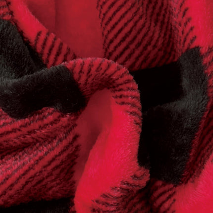 Elegant Comfort Luxuriously Soft 4-Piece Velvet Plush Flannel Sheet Set - Premium Quality - Cozy Warm, Anti-Static, Non Pilling Fuzzy Velvet Flannel Fleece Deep Pocket Sheet Set - Twin, Buffalo Red
