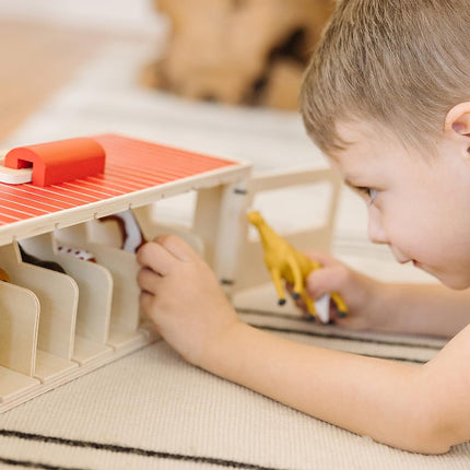 Melissa & Doug Écurie Cheval de spectacle | Coffret de jeu en bois, jouets animaux pour filles et garçons | Âge 3-5+