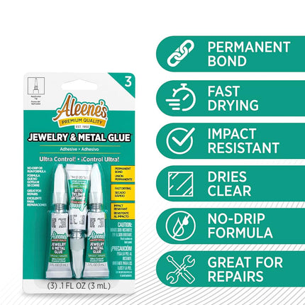 Aleenes Jewelry & Metal Glue Mini 3 Pack