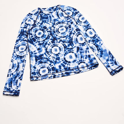 Ensemble de bain deux pièces Kanu Surf à manches longues pour filles UPF 50, Groovy Denim Blue, 8