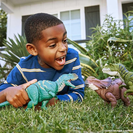 Mattel Jurassic World: Chaos Theory Netflix - Wild Roar Pachyrhinosaurus Dinosaur Figure with Continuing Head Strike & Roar Sound, Posable Toy & Digital Play, Ages 4 Years & Up, HTK72