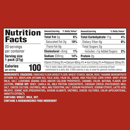 Handi-Snacks RITZ Crackers 'N Cheesy Dip Snack Packs, 20 Snack Packs