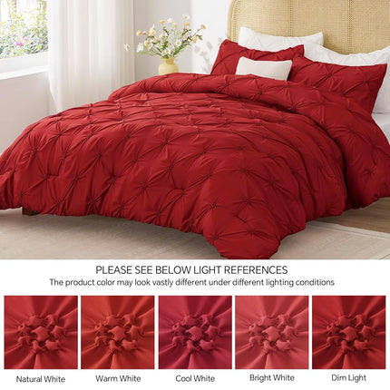 BEDELITE King Comforter Set Rose Red,Lightweight & Soft Comforter