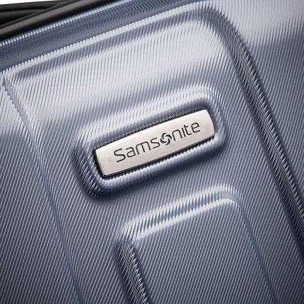 Samsonite Unisex-Adult Centric Hardside Expandable Luggage with Spinner Wheels, Blue Slate, Checked-Medium 24-Inch, Centric Hardside Expandable Luggage with Spinner Wheels