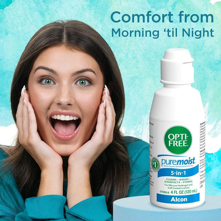 Opti-free Puremoist Multi-Purpose Disinfecting Solution, 4 Oz