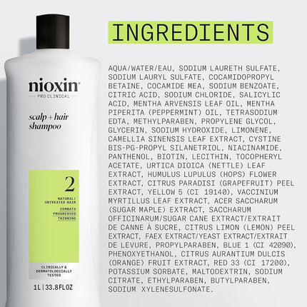 System 2 Cleanser Shampoo by Nioxin for Unisex - 33.8 oz Shampoo