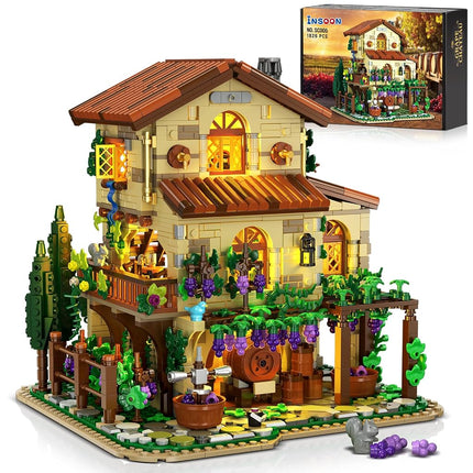 INSOON Grape Chateau Building Set with LED Light, 