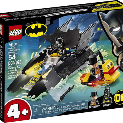LEGO DC Batboat The Penguin Pursuit! 76158 Top Batman Building Toy for Kids, with Super-Hero Minifigures, 2 Boats, a Batarang and an Umbrella, Great Holiday or Birthday Gift, New 2020 (55 Pieces)