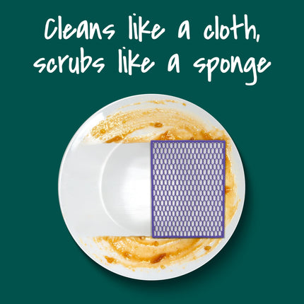 Scotch-Brite Stay Clean Scrubbing Dish Cloths, Reusable and Long-Lasting Mesh Dish Rags That Dry Fast to Resist Odors, Scratch-Free Scrubber Wipes That are Safe on All Surfaces, 2 Dish Towels