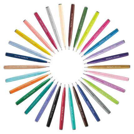 Pentel Brush Sign Pen - Blue (Pack of 10), SES15C-C