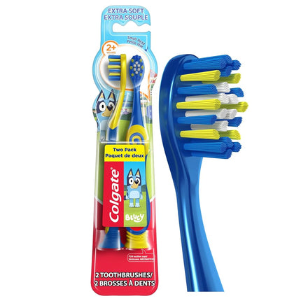 Colgate Kids Bluey Toothbrush, Extra Soft, 2 Pack