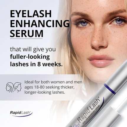 RapidLash Eyelash Enhancing Serum - Promotes Appearance of Longer, Fuller, And Thicker Eyelashes, For Eye Lash Enhancement, Paraben, And Cruelty Free