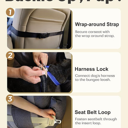 PET Awesome Dog Car Seat, Puppy Booster Seat, Travel Carrier Bed for Small and Medium Pets
