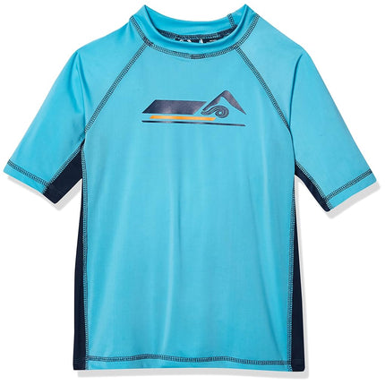Kanu Surf Camiseta de baño de protección solar UPF 50 para niños, modelo Paradise, color Hangout Aqua, talla 10