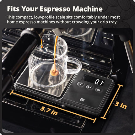 Báscula digital de bolsillo Greater Goods - Resolución de 750 x 0.1 gramos, báscula de laboratorio y para café espresso