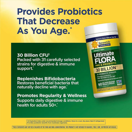 Ultimate Flora Senior Formula 30 Billion 60 VegiCaps