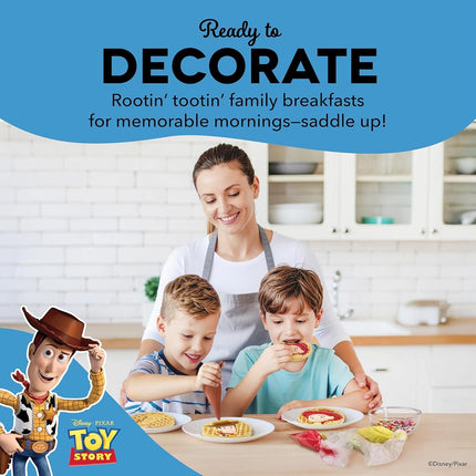 Disney Dash MultiMaker® Mini System Removable Plate Set - Ceremic Coating Replacement Plates for Waffle Breakfast - Waffle Maker Not Included - 4-Inch - 2-Pack - Toy Story Woody & Jessie