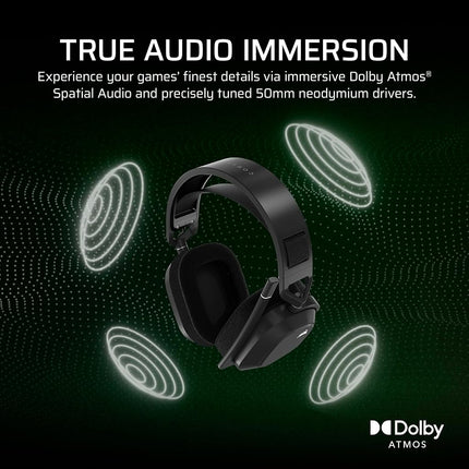 Corsair HS80 MAX Wireless Xbox Gaming Headset with Bluetooth � Dolby Atmos � Broadcast Quality Microphone � iCUE Compatible � Xbox, PC, Mac, Mobile � Steel Grey