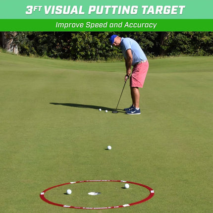 GoSports LAG CIRCLE Putting and Chipping Training Tool - Includes 6 ft and 3 ft Circles